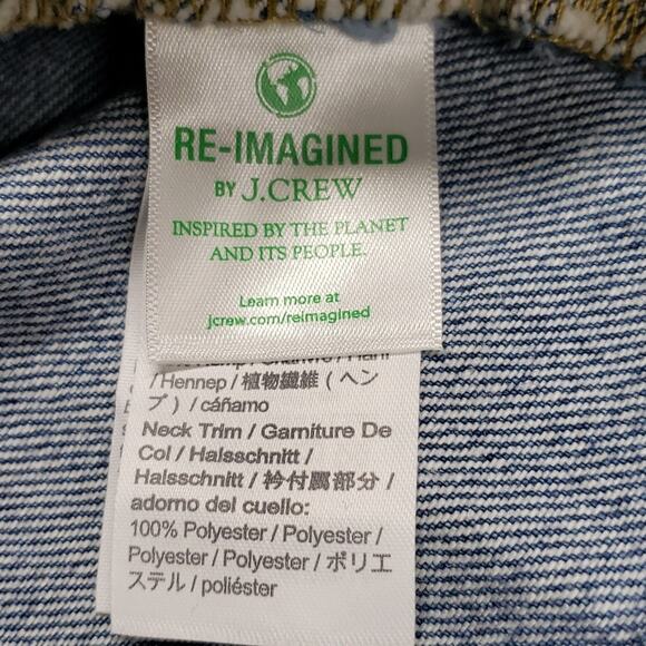 Crewcuts J. Crew Girls' Denim Chore Jacket Sherpa Trim Large 10/11 Barn Jacket - Picture 7 of 12